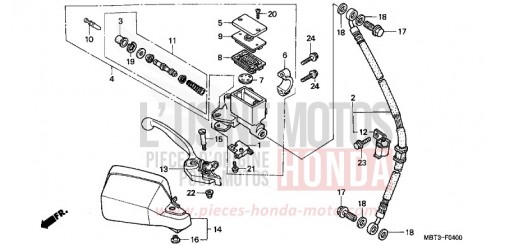 FR. BRAKE MASTER CYLINDER XL1000VX de 1999